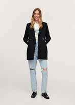 Thumbnail for your product : MANGO Wool double-breasted coat black - Woman - M