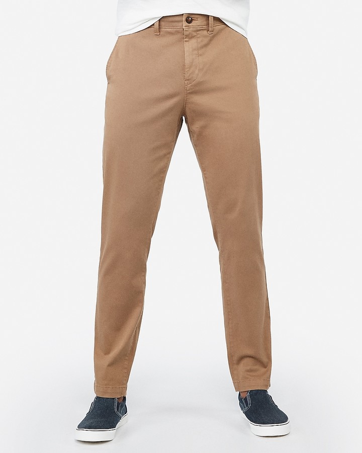 Express Athletic Slim Garment Dyed Chino - ShopStyle Casual Pants