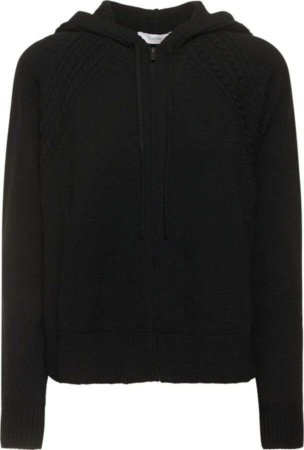 Max Mara Bolzano wool knit zip hoodie - ShopStyle