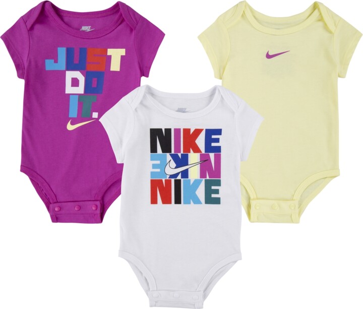 Nike Baby Girls Short Sleeve Bodysuits, 3 Piece Set - ShopStyle
