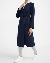 Thumbnail for your product : Express Wool-Blend Belted Shawl Collar Wrap Coat