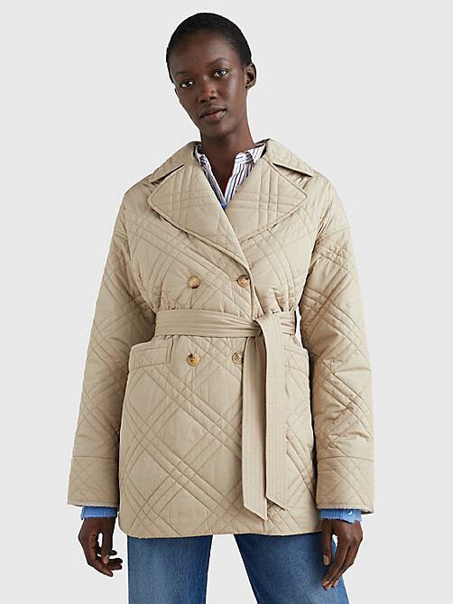 Sillage / IRIDESCENT QUILTED PEACOAT（Sillage）