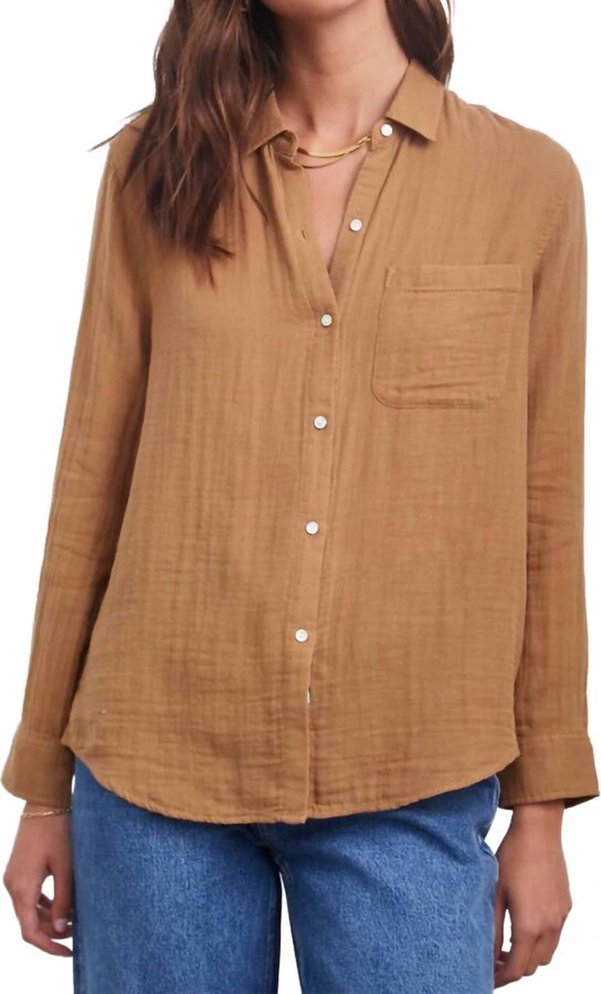 Rails Ellis Shirt In Toasted Coconut