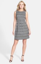 Thumbnail for your product : Donna Ricco Two-Tone Jacquard Dress