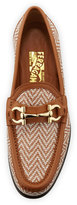 Thumbnail for your product : Ferragamo Mason Twist Printed Leather Loafer, Bianco/Pebble
