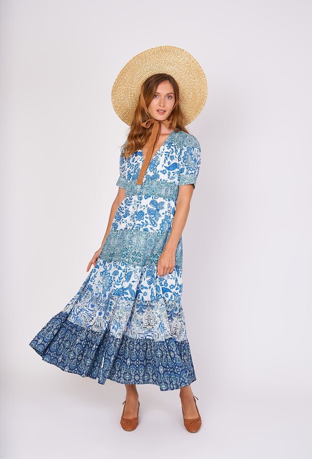 Derhy Clémentine Printed Cotton Maxi Dress ShopStyle