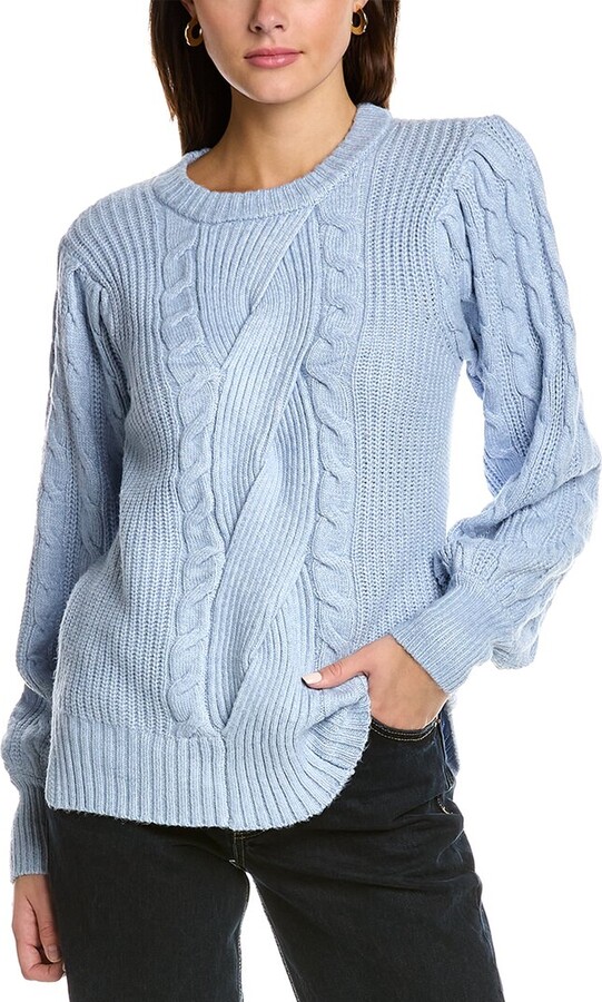 Design History Puff Sleeve Sweater ShopStyle