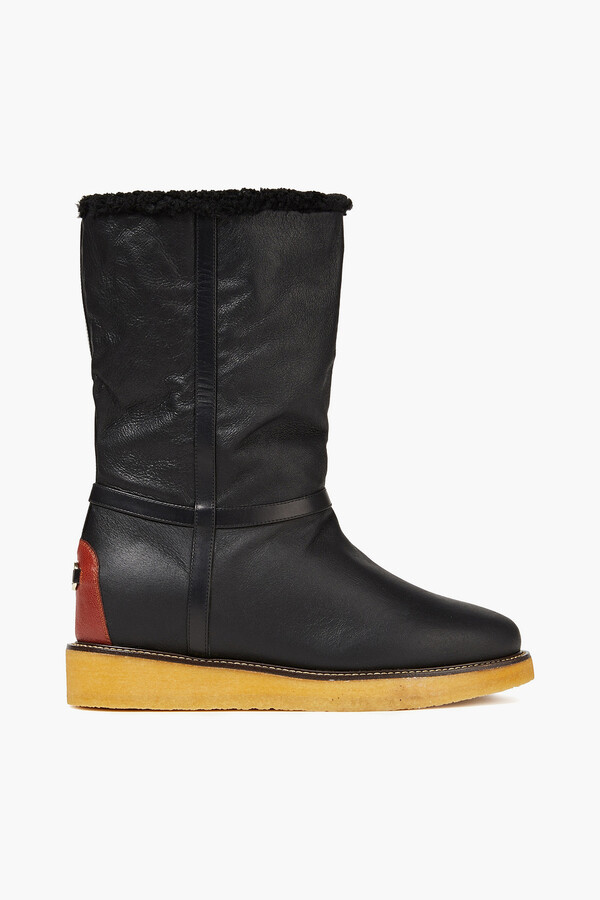 ferragamo shearling boots