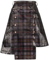 Thumbnail for your product : Delada Asymmetric Checked Skirt
