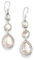Thumbnail for your product : Ippolita Stella Mother-Of-Pearl, Clear Quartz, Diamond & Sterling Silver Doublet Triple-Drop Earrings