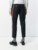 Thumbnail for your product : Thom Browne Engineered Striped Side Seam Solid Wool Twill Skinny Trouser