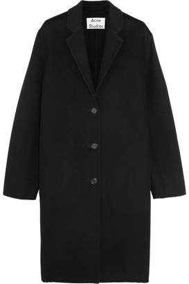 Acne Studios Avalon Doublé Oversized Wool And Cashmere-blend Coat - Black