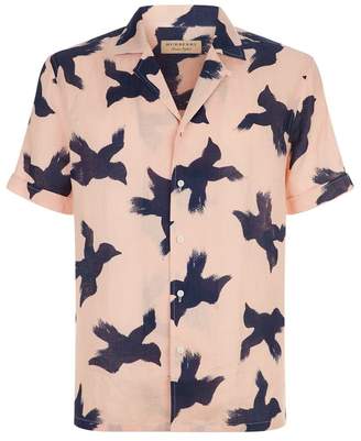 Burberry Bird Print Linen Shirt