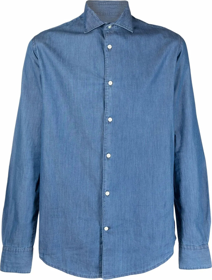 Deperlu Denim Button-Down Shirt