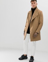 Thumbnail for your product : Religion funnel neck asymmetric overcoat in camel