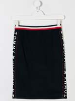 Thumbnail for your product : Tommy Hilfiger Junior TEEN logo trim skirt