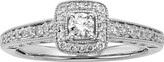 Thumbnail for your product : Unbranded Diamond Square Halo Engagement Ring in 10k White Gold (3/8 ct. T.W.)