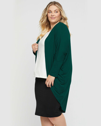 Bamboo Body - Women's Green Cardigans - Cocoon Cardigan - Size One Size, 4XL at The Iconic