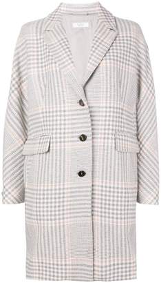 Peserico checked single breasted coat