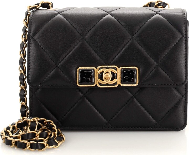 Chanel Resin CC Flap Bag Quilted Calfskin Mini - ShopStyle