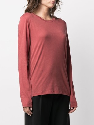 Vince Round Neck Long-Sleeved Top