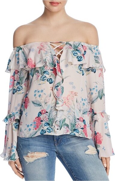 Parker Clothing ParkerWomensErinFloralKnitBlouse,d690,Small