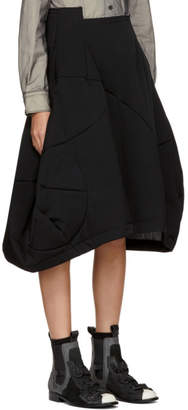 Comme des Garcons Black Wool Skirt