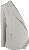 Thumbnail for your product : Loulou One Shoulder Checked Blazer