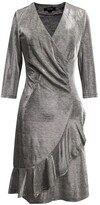 Thumbnail for your product : Smart and Joy - Cross-Heart Fit-And-Flare Tiered Ruffle Shiny Dress