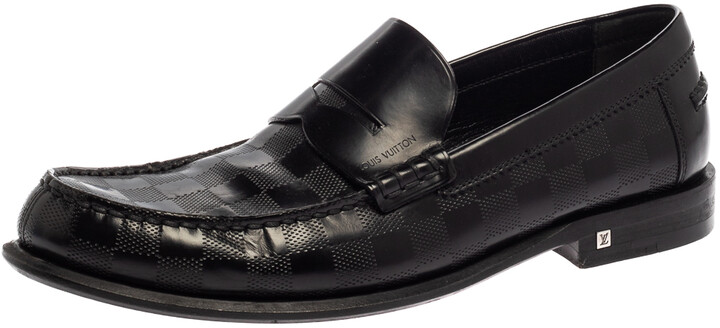 Louis Vuitton Monogram Mens Loafers & Slip-Ons, Black, 07.5