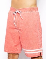 Thumbnail for your product : ASOS Stripe Swim Shorts - Red