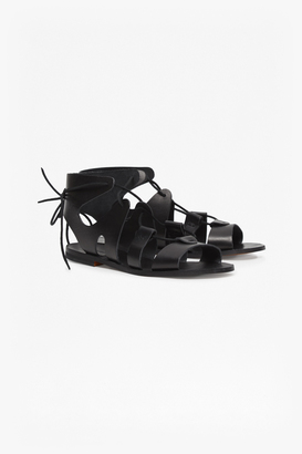 French Connection Aurora Lace Up Leather Gladiator Sandals