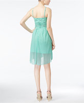 Thumbnail for your product : Amy Byer BCX Juniors' Lace Illusion-Waist High-Low Dress