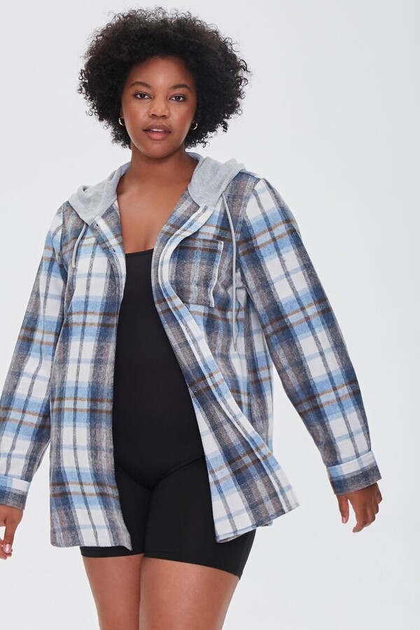 plaid jacket with hood