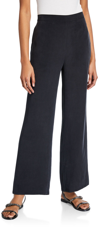 plus size silk pants