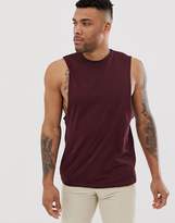 Thumbnail for your product : ASOS Design DESIGN organic relaxed fit tank with dropped armhole in burgundy