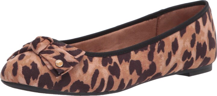 wide width leopard flats