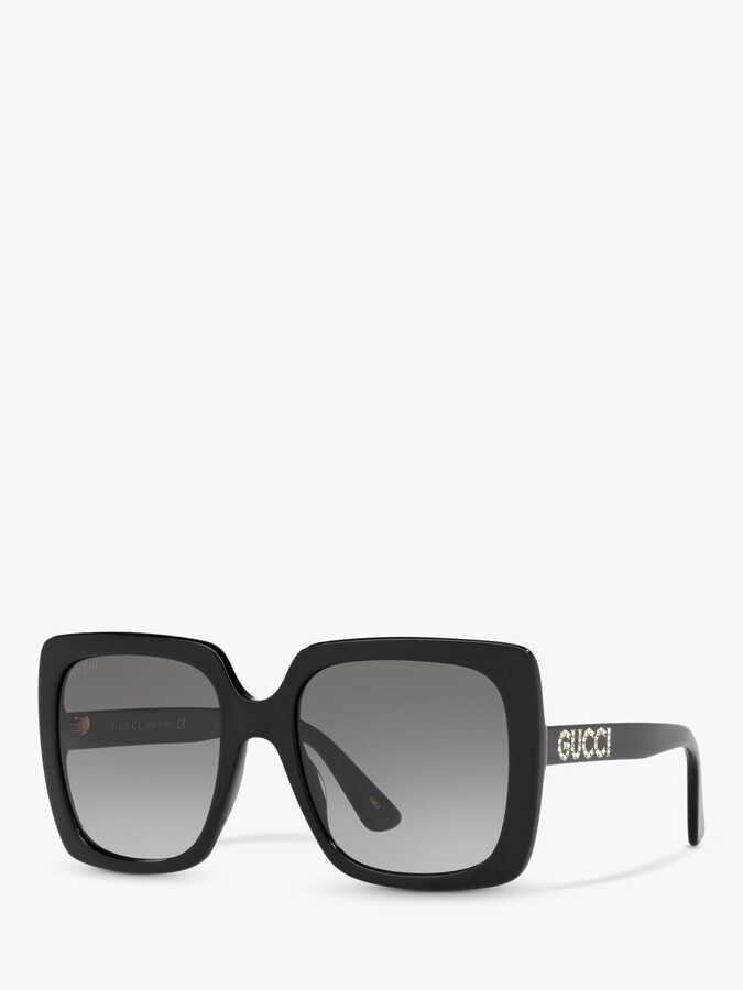 Gucci GG0418S Women's Square Sunglasses, Black/Grey Gradient - ShopStyle