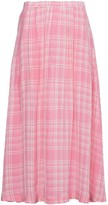 Thumbnail for your product : Rosie Assoulin Checked Voile Midi Skirt