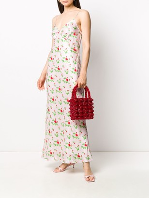 BERNADETTE Rose-Print Slip Dress