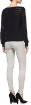 Thumbnail for your product : J Brand Jeans Ossie Sheer-Stripe Knit Sweater