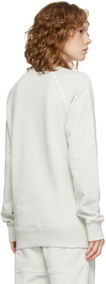 Helmut Lang Grey Terry Logo Sweatshirt
