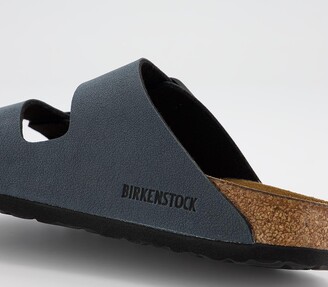 Birkenstock Arizona Two Strap Sandals F Basalt Birko Flor Nubuck