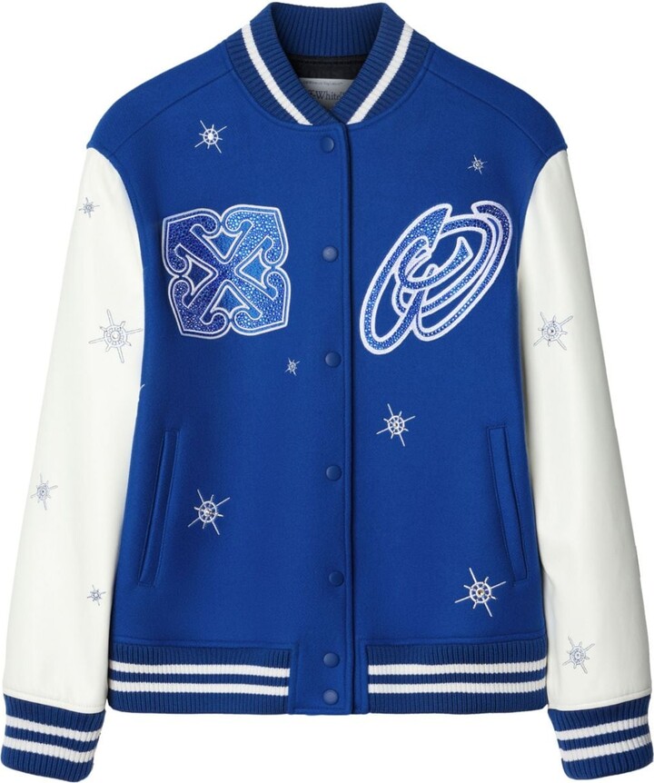 Louis Vuitton 2017 Forever Embroidered Varsity Jacket - Blue