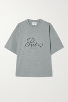 + Ritz Paris Oversized Printed Cotton-jersey T-shirt - Gray