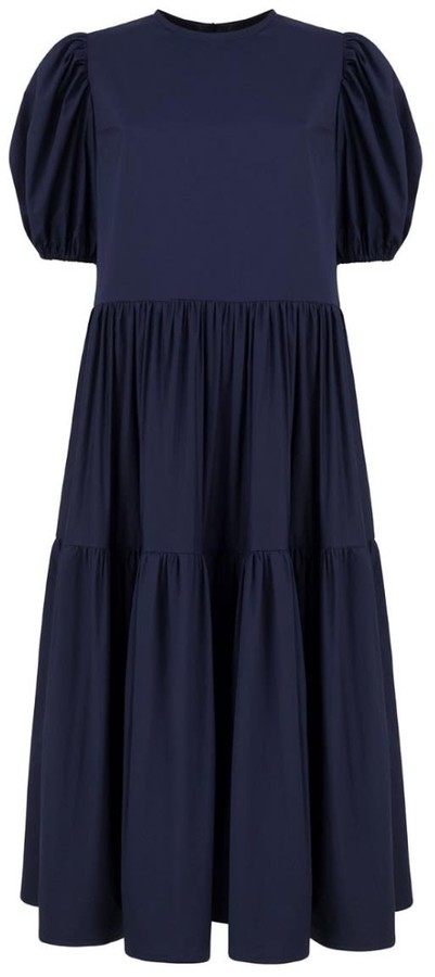Monica Nera Tamara Cotton Dress Navy - ShopStyle Lingerie & Nightwear