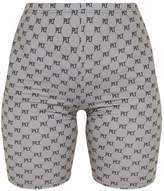 Thumbnail for your product : PrettyLittleThing Black Monogram Print Cycle Short