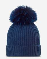 Thumbnail for your product : N.Peal Ribbed Cashmere Hat With Detachable Pom