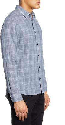 Vince Slim Fit Double Face Plaid Button-Up Shirt