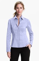 Thumbnail for your product : BOSS 'Bashina 2' Fitted Cotton Blend V-Neck Blouse
